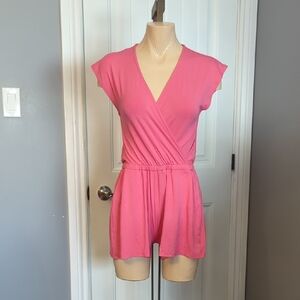 Lav & Cush Pink Wrap Romper